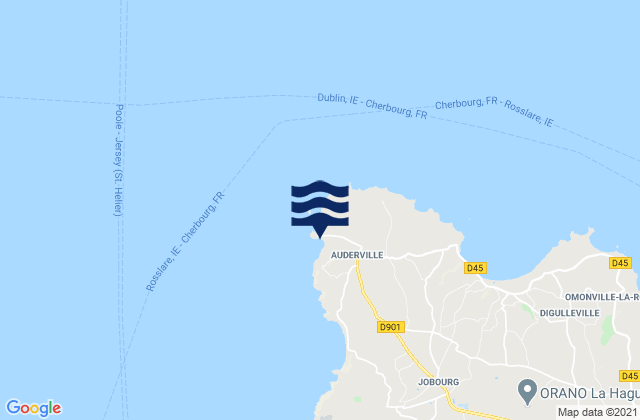 Karte der Gezeiten Port de Goury, France