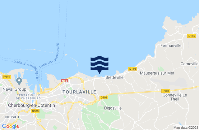Karte der Gezeiten Port du Becquet, France