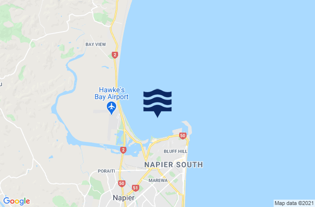 Karte der Gezeiten Port of Napier, New Zealand