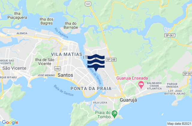 Karte der Gezeiten Port of Santos, Brazil