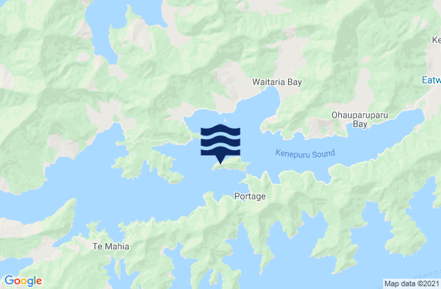Karte der Gezeiten Portage Bay, New Zealand