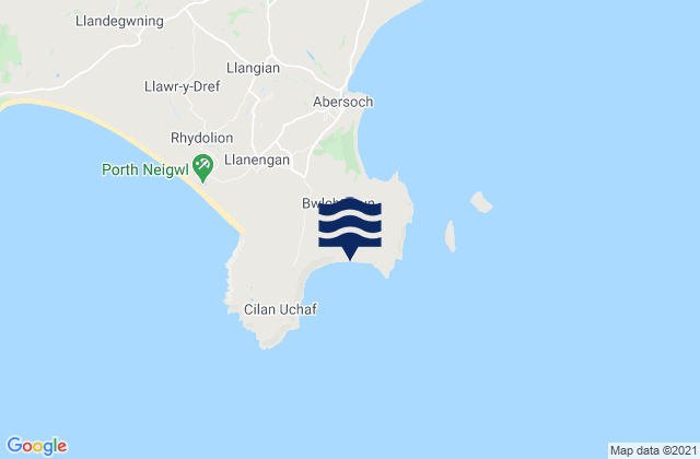 Karte der Gezeiten Porth Ceiriad Beach, United Kingdom