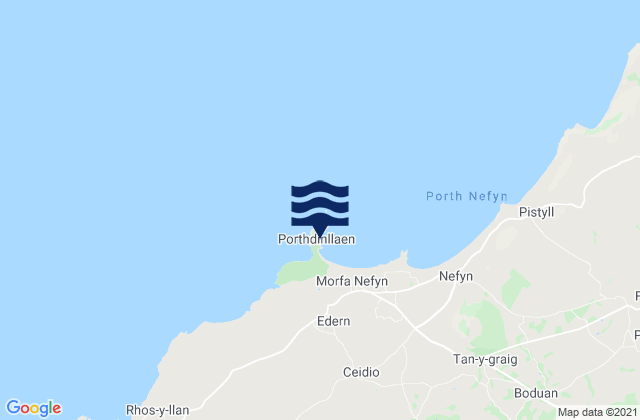 Karte der Gezeiten Porth Dinllaen Beach, United Kingdom
