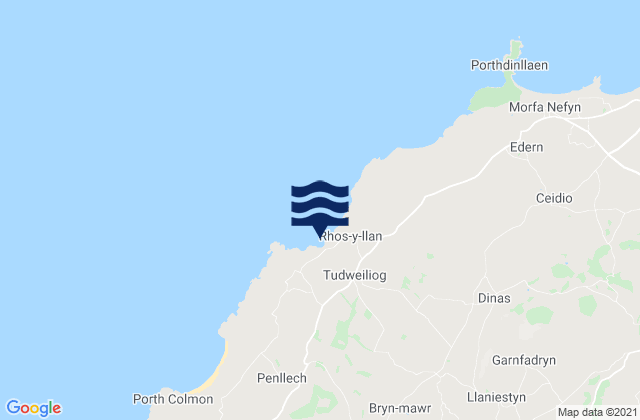 Karte der Gezeiten Porth Towyn Beach, United Kingdom
