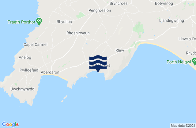 Karte der Gezeiten Porth Ysgo Beach, United Kingdom