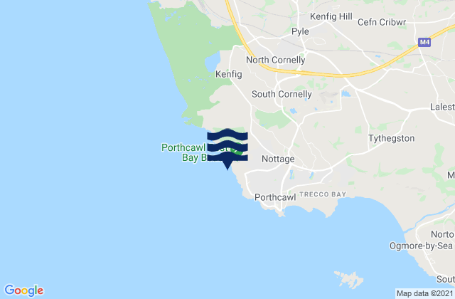Karte der Gezeiten Porthcawl - Rest Bay, United Kingdom