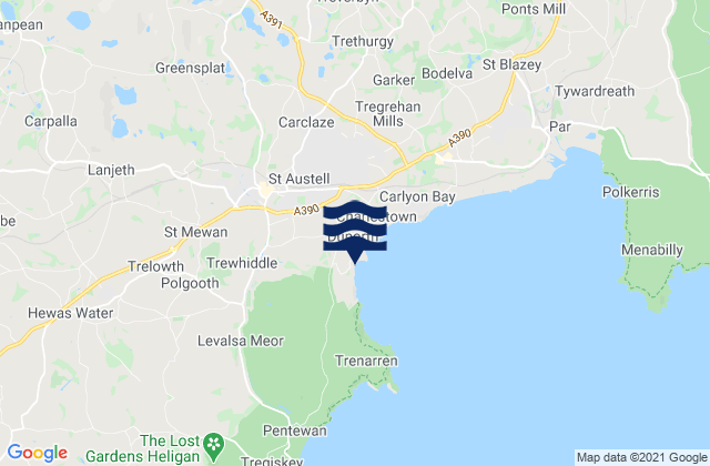 Karte der Gezeiten Porthpean Beach, United Kingdom