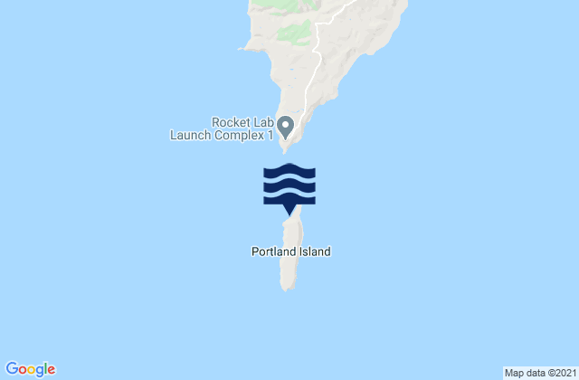 Karte der Gezeiten Portland Island, New Zealand