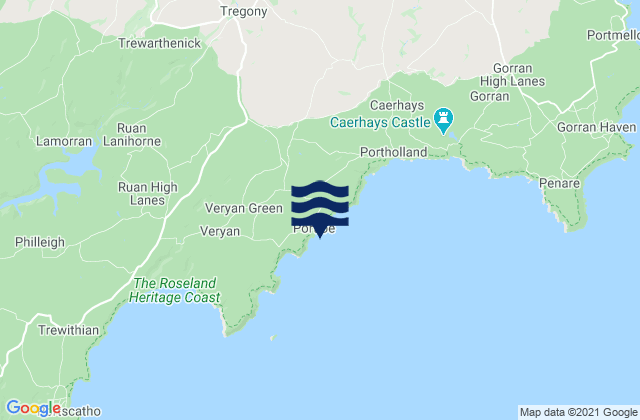Karte der Gezeiten Portloe Beach, United Kingdom