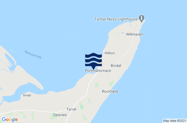 Karte der Gezeiten Portmahomack Beach, United Kingdom
