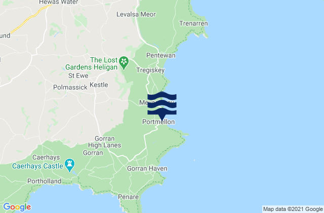 Karte der Gezeiten Portmellon Beach, United Kingdom
