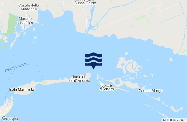 Karte der Gezeiten Porto Buso, Italy