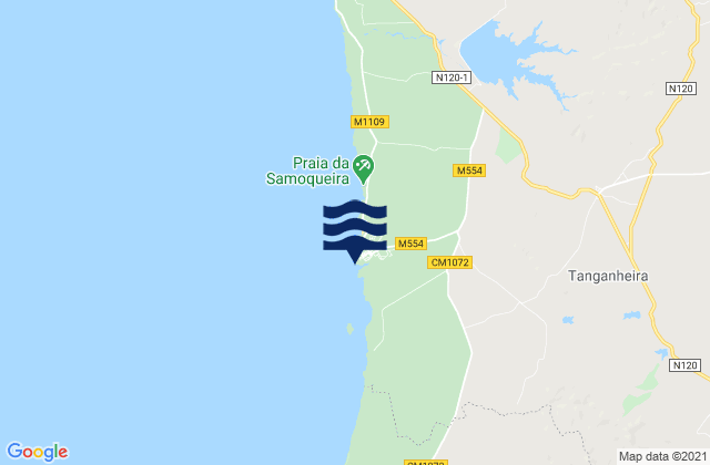 Karte der Gezeiten Porto Covo, Portugal