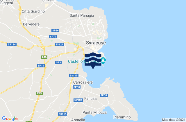 Karte der Gezeiten Porto Grande, Italy