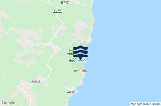 Karte der Gezeiten Porto Seguro, Brazil
