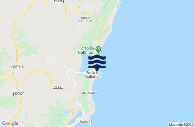 Karte der Gezeiten Porto de Galinhas, Brazil