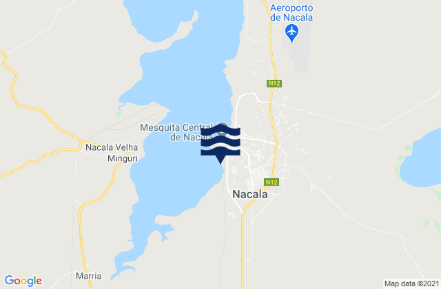 Karte der Gezeiten Porto de Nacala, Mozambique