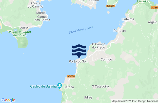 Karte der Gezeiten Porto do Son, Spain