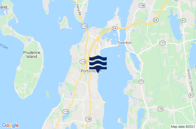 Karte der Gezeiten Portsmouth, United States