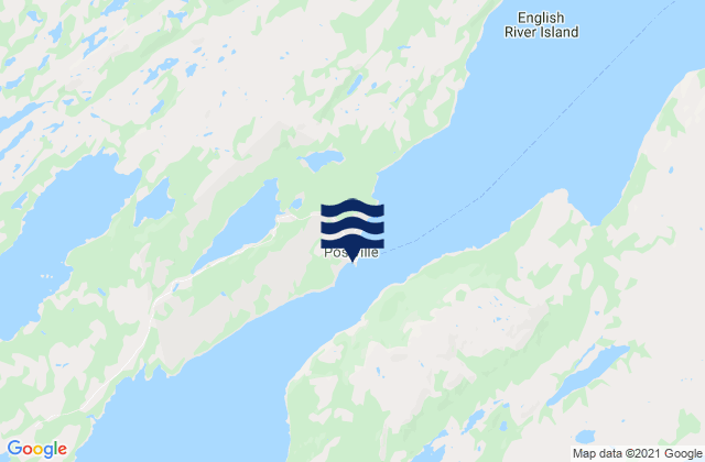 Karte der Gezeiten Postville, Canada