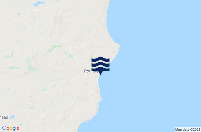 Karte der Gezeiten Pourerere, New Zealand