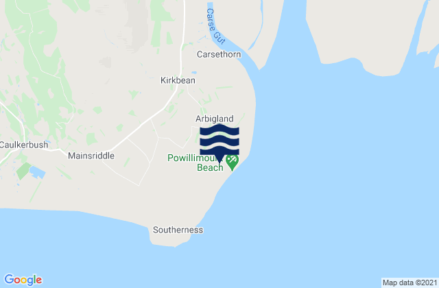 Karte der Gezeiten Powillimount Beach, United Kingdom
