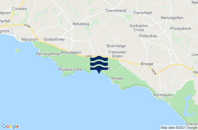 Karte der Gezeiten Praa Sands Beach, United Kingdom