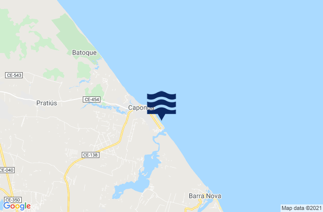 Karte der Gezeiten Praia Barra do Caponga, Brazil