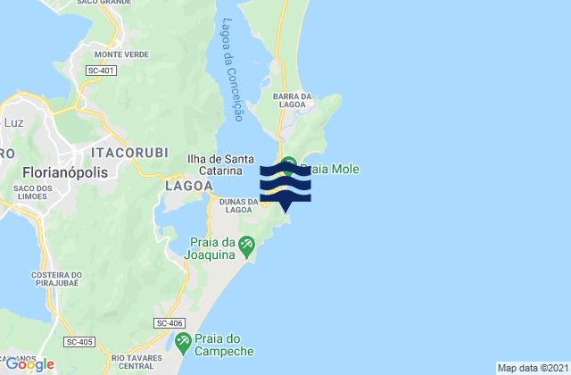 Karte der Gezeiten Praia De Gravata, Brazil