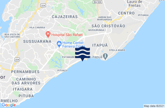 Karte der Gezeiten Praia De Piata, Brazil