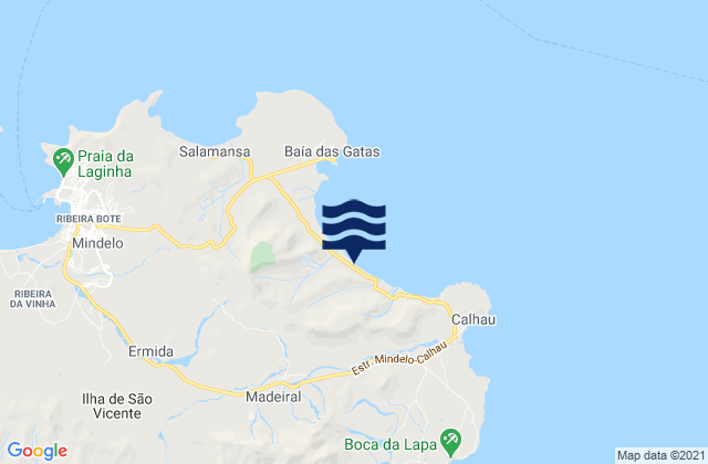 Karte der Gezeiten Praia Grande, Cabo Verde
