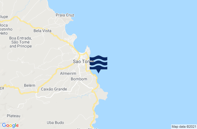 Karte der Gezeiten Praia Pantufo, Sao Tome and Principe