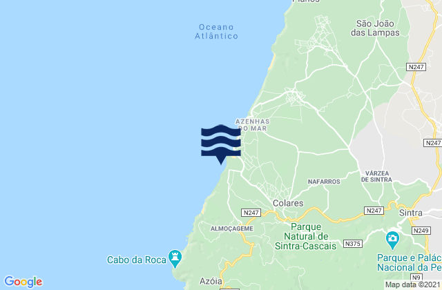 Karte der Gezeiten Praia Pequena, Portugal