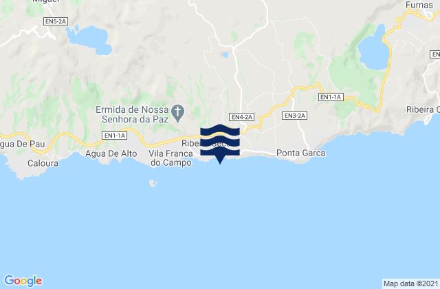 Karte der Gezeiten Praia Ribeira das Tainhas, Portugal