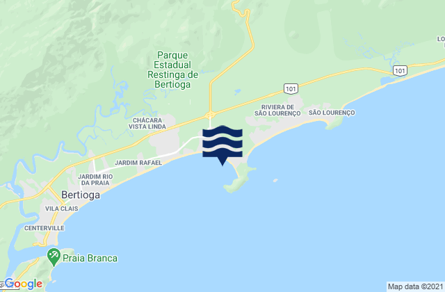 Karte der Gezeiten Praia da Bertioga, Brazil