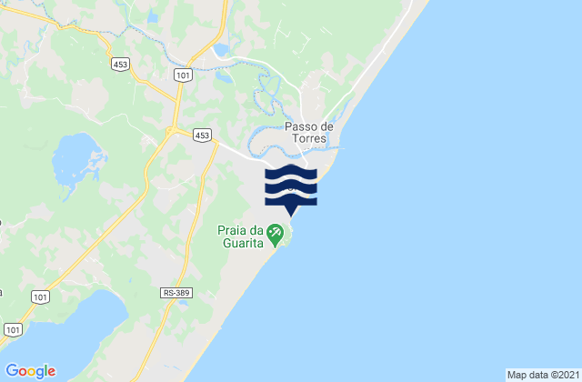 Karte der Gezeiten Praia da Cal, Brazil