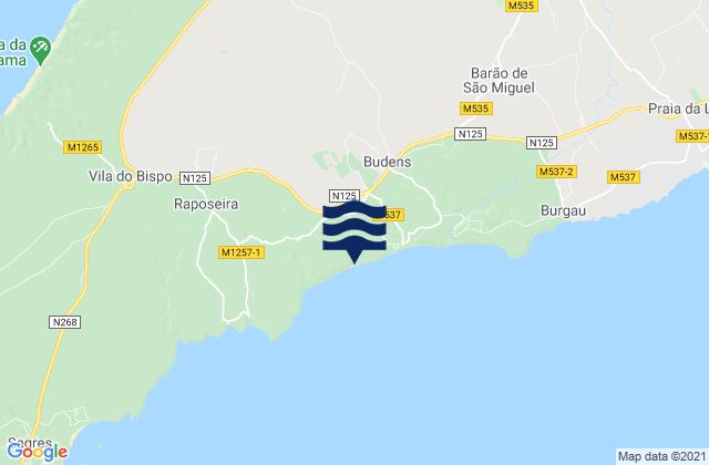 Karte der Gezeiten Praia da Figueira, Portugal