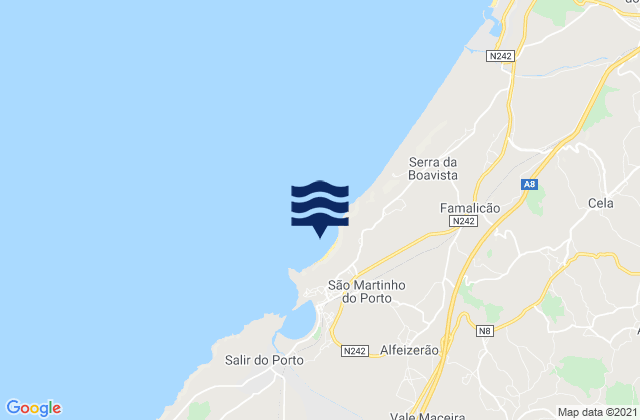 Karte der Gezeiten Praia da Gralha, Portugal