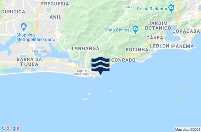 Karte der Gezeiten Praia da Joatinga, Brazil