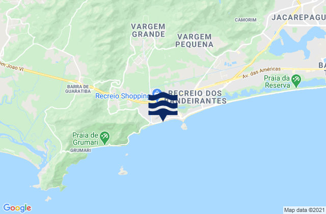 Karte der Gezeiten Praia da Macumba, Brazil