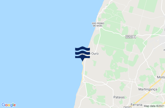 Karte der Gezeiten Praia da Polvoeira, Portugal