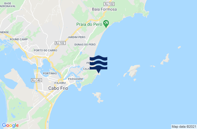 Karte der Gezeiten Praia das Conchas, Brazil