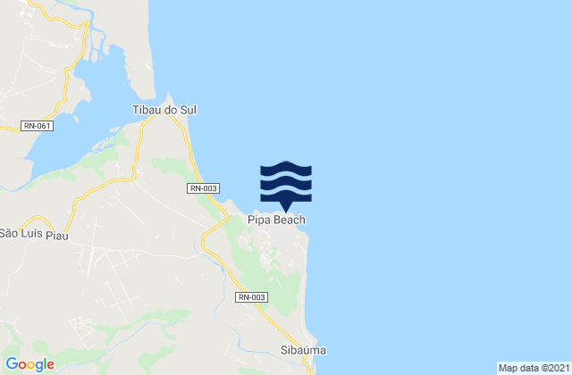 Karte der Gezeiten Praia de Pipa, Brazil
