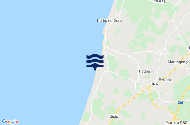 Karte der Gezeiten Praia de Vale Furado, Portugal