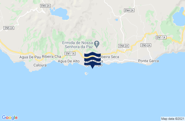 Karte der Gezeiten Praia do Corpo Santo, Portugal