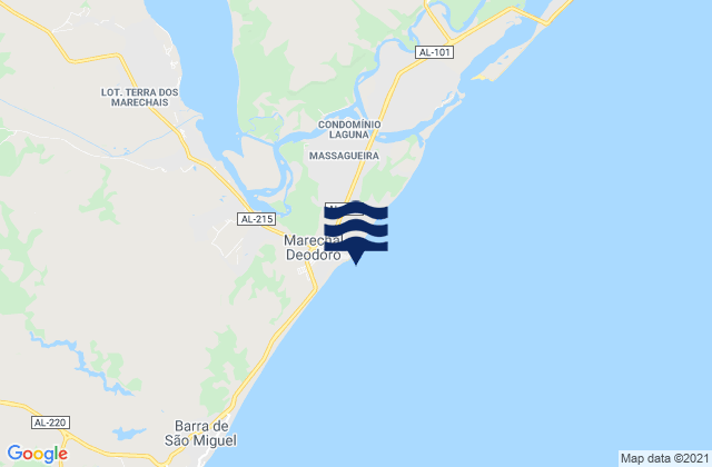 Karte der Gezeiten Praia do Frances, Brazil