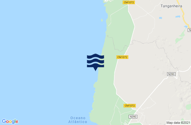 Karte der Gezeiten Praia do Malhão, Portugal