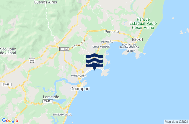 Karte der Gezeiten Praia do Morro, Brazil