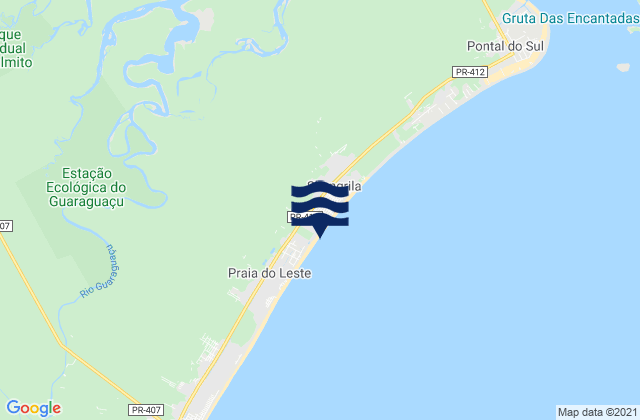 Karte der Gezeiten Praia do Paranaguá, Brazil