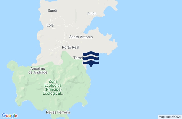 Karte der Gezeiten Praia do Periquito, Sao Tome and Principe